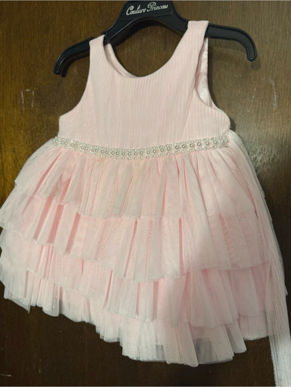 Couture Princess Pink Tulle Ruffle Party Dress for Girls